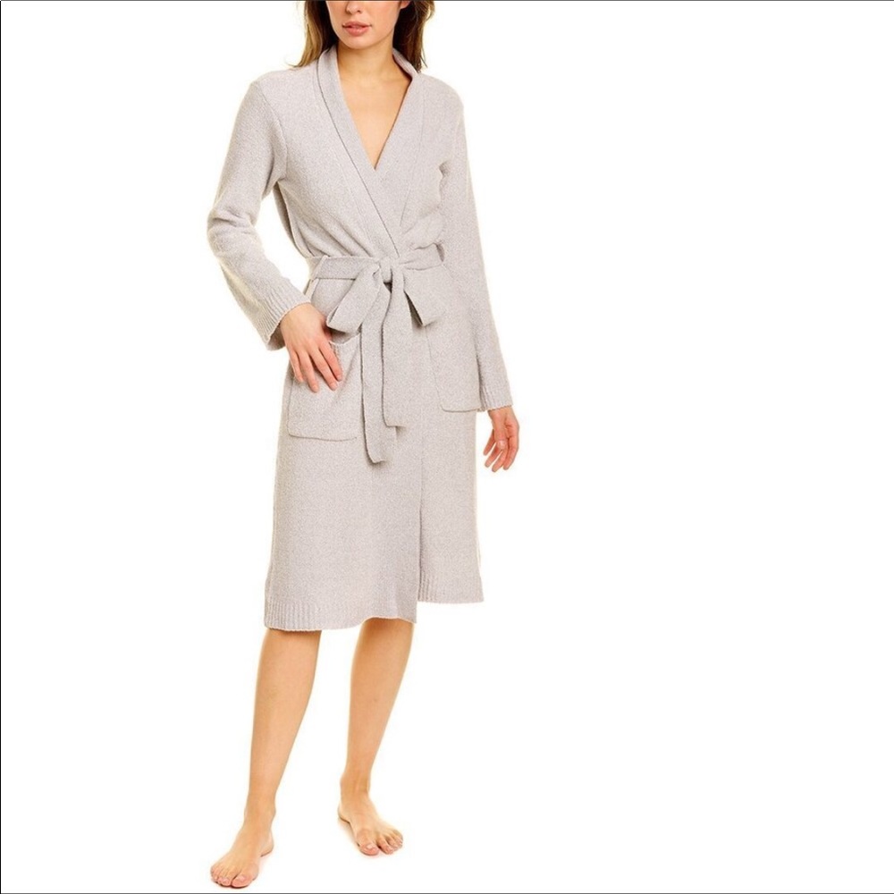 Natori Aura Sweater Robe Soft Dove Gray NWT Size Medium - Picture 1 of 10